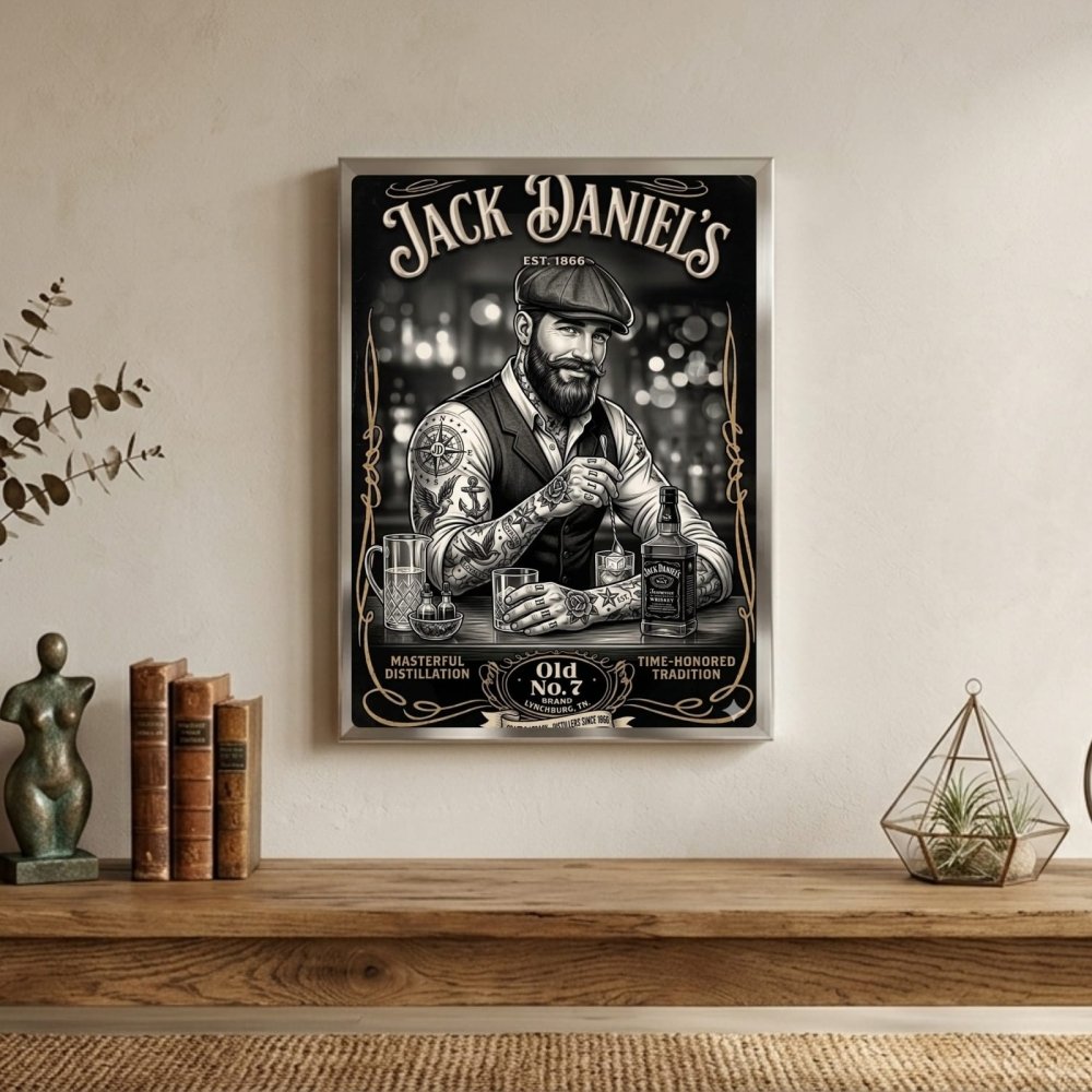 bar and restaurant decoration jack daniel's - Vibes Districtbar and restaurant decoration jack daniel's poster GoldVibes District