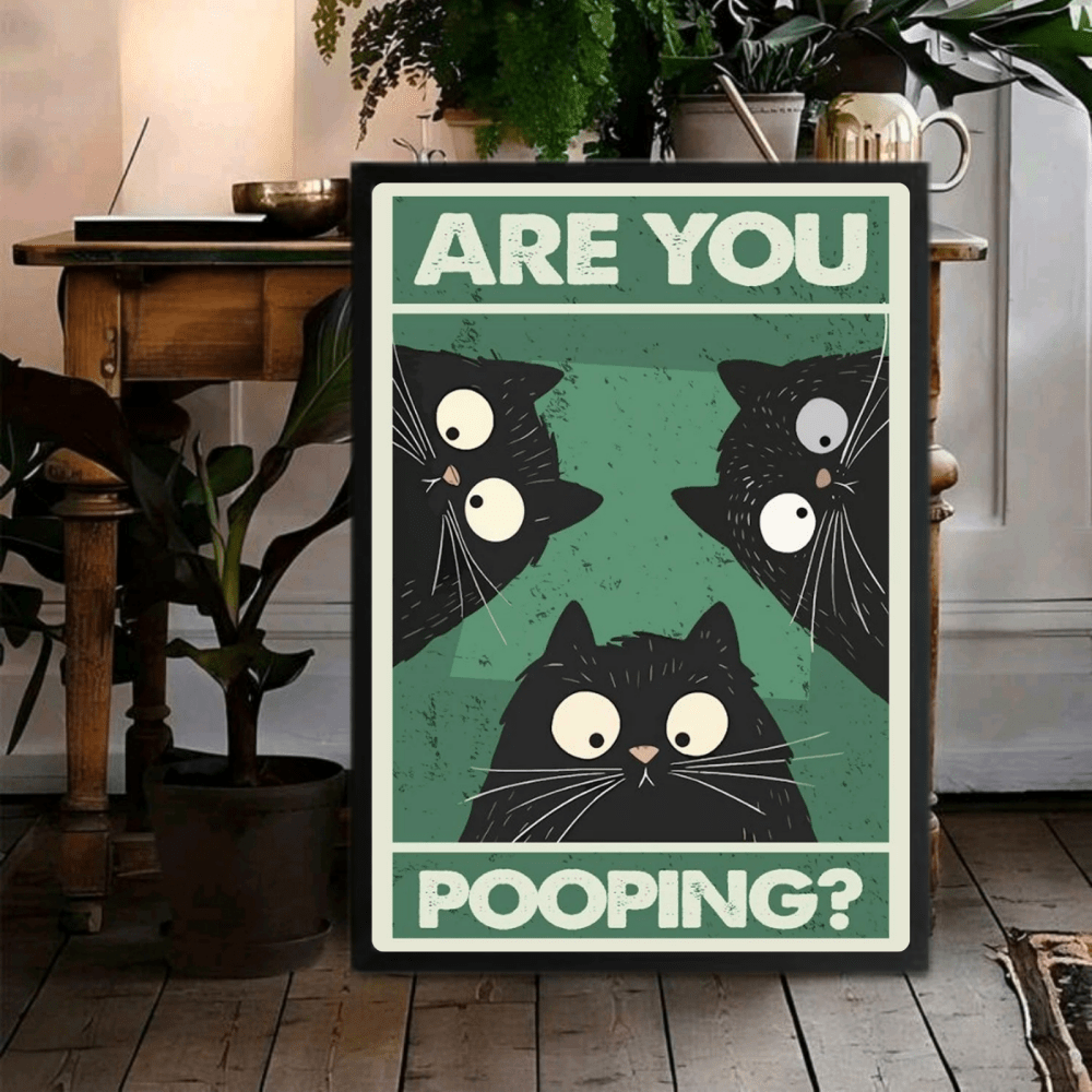 Cat house deco bathroom - Vibes DistrictCat house deco bathroom poster GoldVibes District