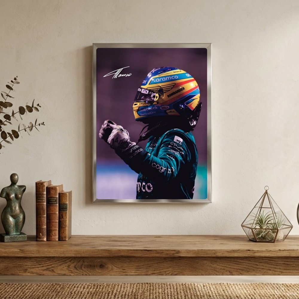 Fernando alonso f1 - Vibes DistrictFernando alonso f1 poster GoldVibes District