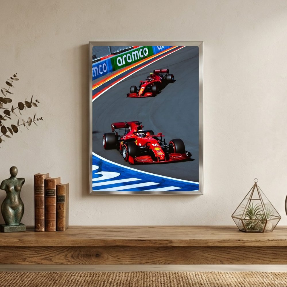 Ferrari f1 leclerc sainz - Vibes DistrictFerrari f1 leclerc sainz poster GoldVibes District