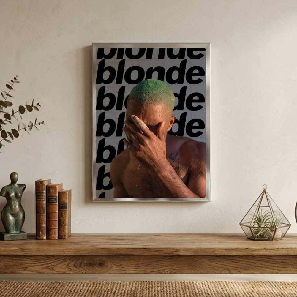 Frank Ocean - Blonde Poster with Frame - Vibes DistrictFrank Ocean - Blonde Poster with Frame SilverVibes District