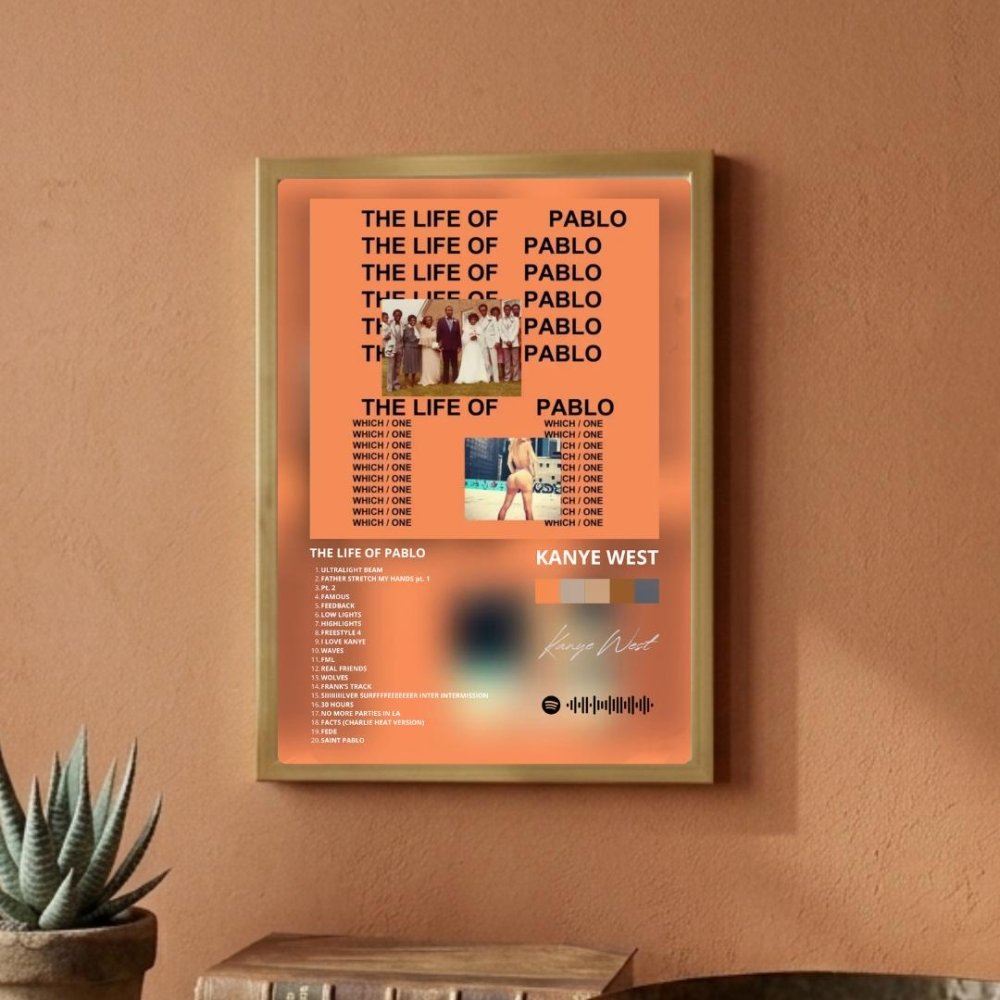 Kanye West – The Life of Pablo Poster with Frame - Vibes DistrictKanye West – The Life of Pablo Poster with Frame poster NeroVibes District