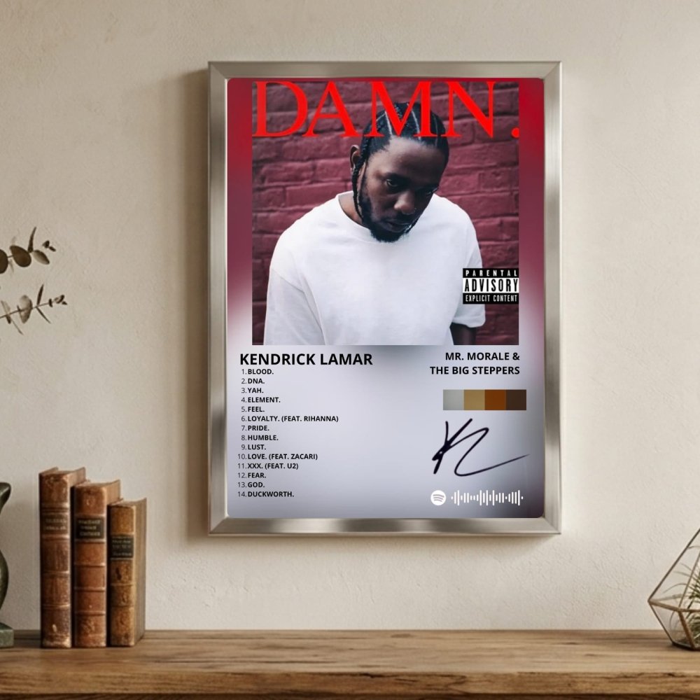 Kendrick Lamar - DAMN. Poster with Frame - Vibes DistrictKendrick Lamar - DAMN. Poster with Frame SilverVibes District