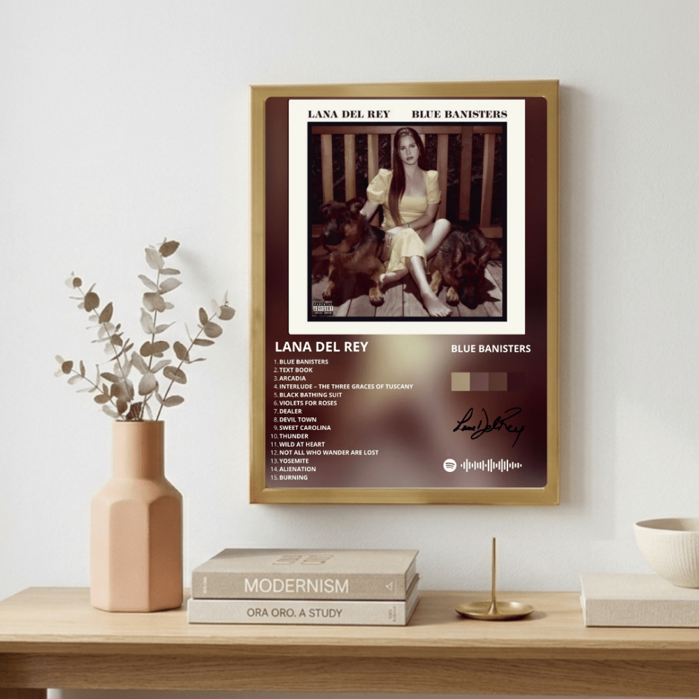Lana Del Rey - Blue Banisters Poster with Frame - Vibes DistrictLana Del Rey - Blue Banisters Poster with Frame poster NeroVibes District