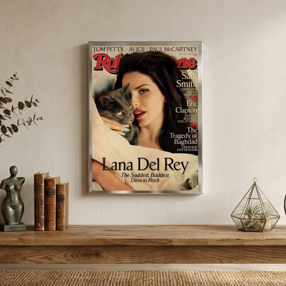 Lana Del Rey Poster with Frame - Vibes DistrictLana Del Rey Poster with Frame poster GoldVibes District