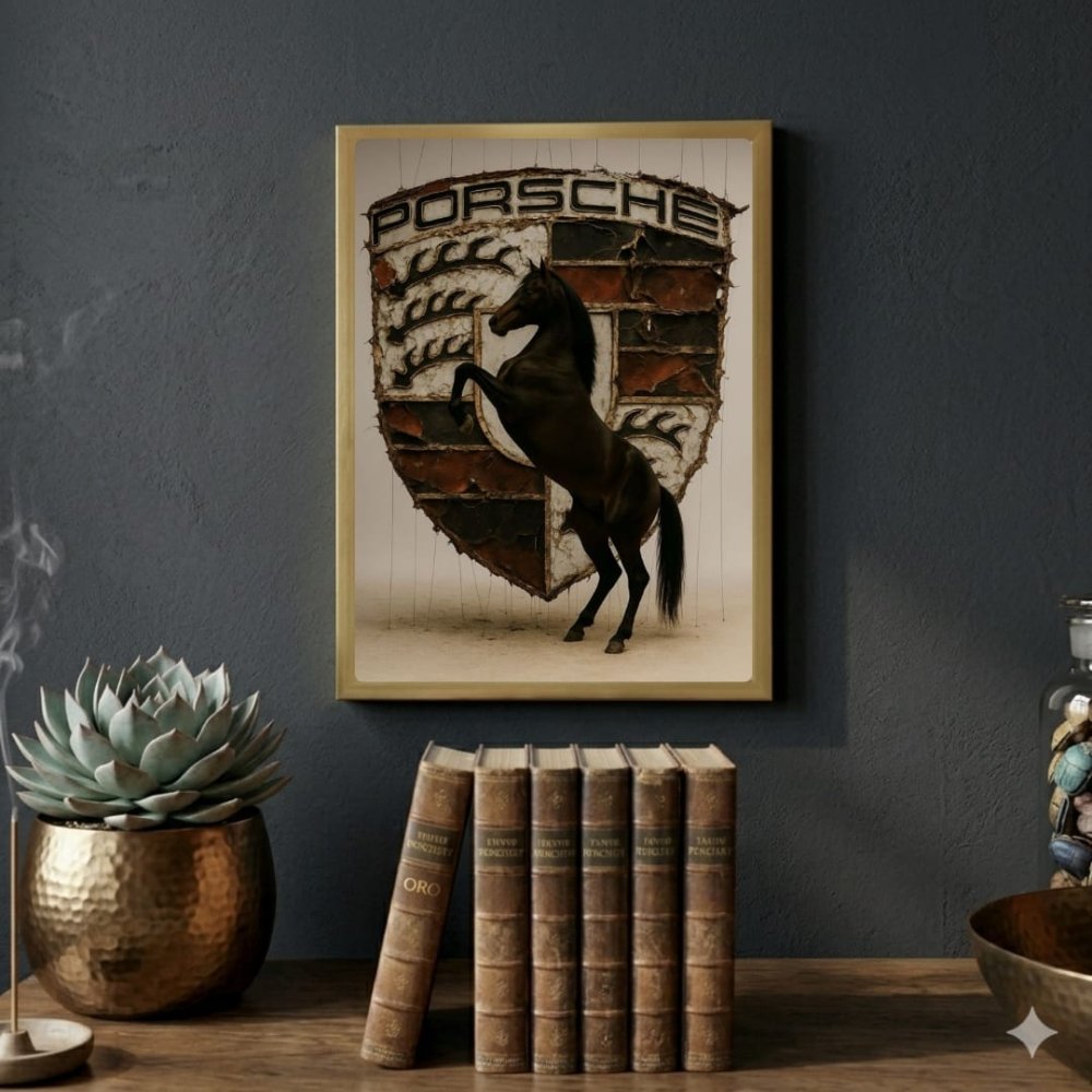 porsche logo poster - Vibes Districtporsche logo poster GoldVibes District