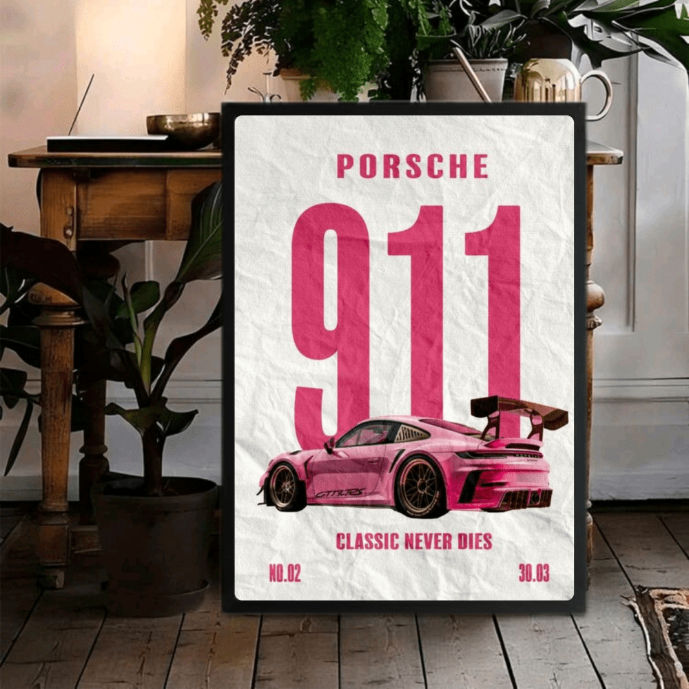 porsche poster - Vibes Districtporsche poster GoldVibes District