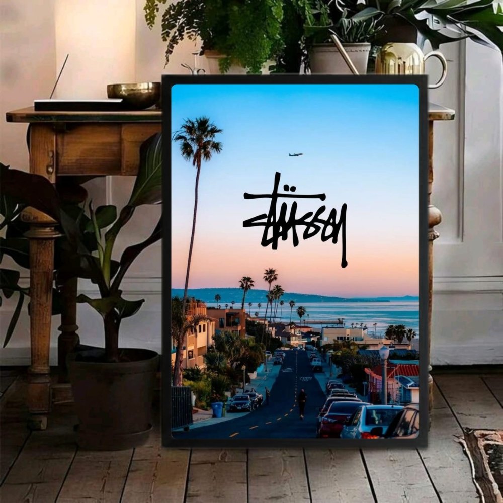 poster stussy - Vibes Districtposter stussy poster GoldVibes District