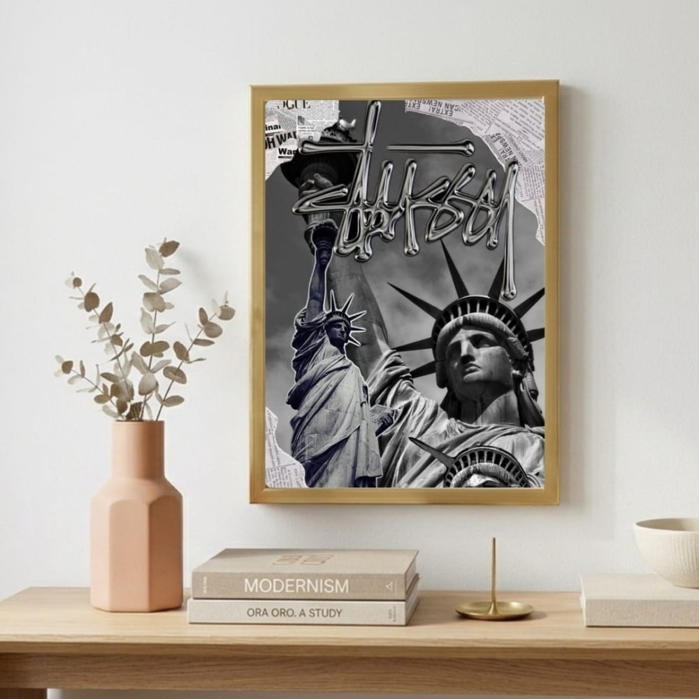poster stussy - Vibes Districtposter stussy poster SilverVibes District