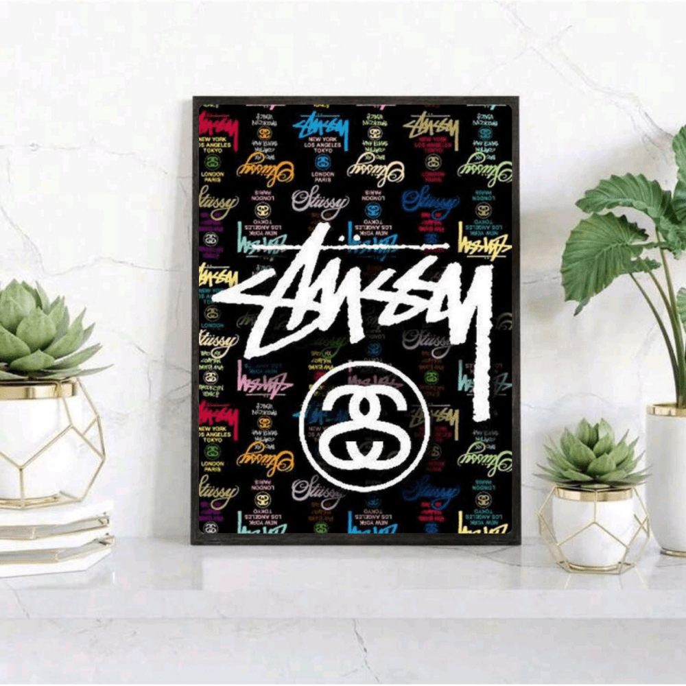 poster stussy - Vibes Districtposter stussy poster GoldVibes District
