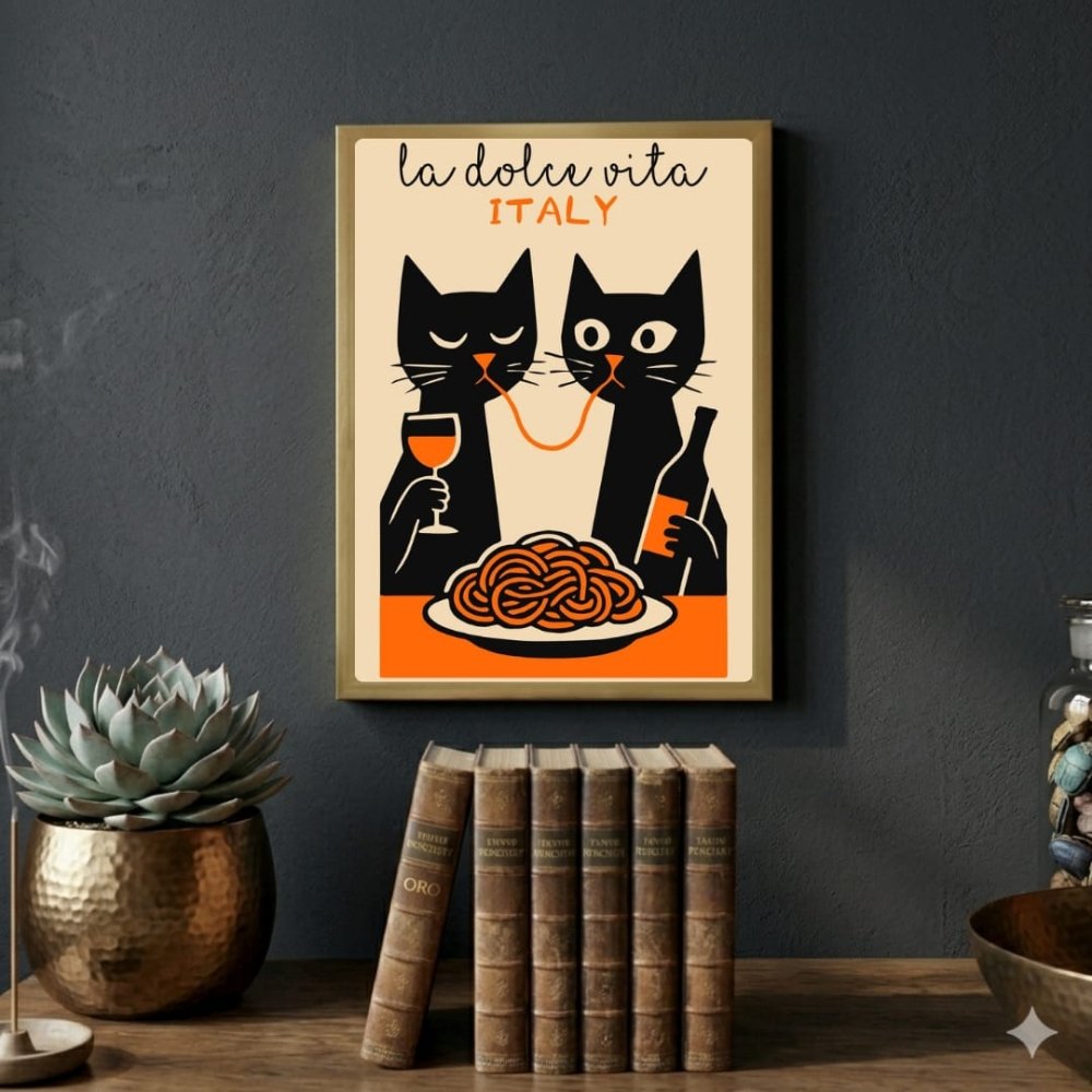 restaurant deco cat - Vibes Districtrestaurant deco cat poster NeroVibes District