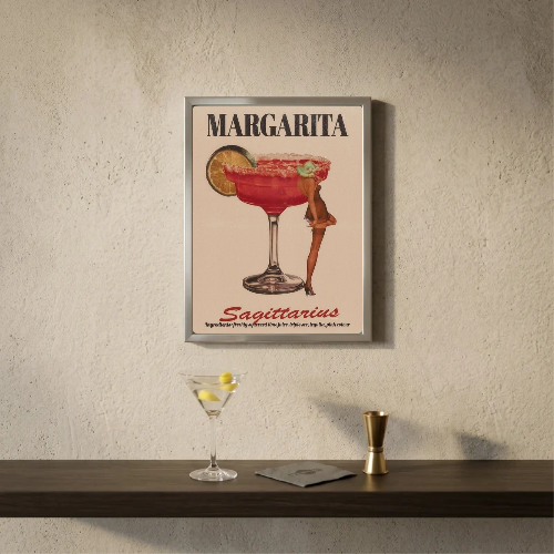 bar and restaurant decoration, margarita sagittarius