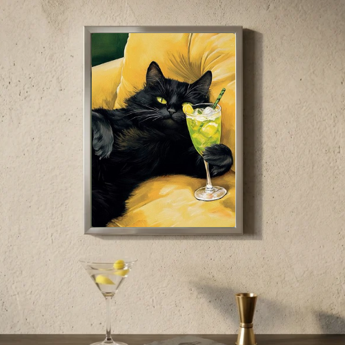 Cat cocktail bar and restaurant decoration