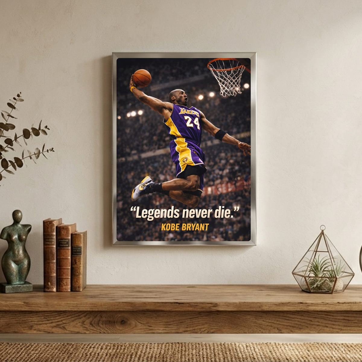 Kobe Bryant - Basket poster con cornice