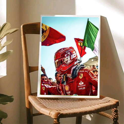 charles leclerc ferrari f1 poster with frame