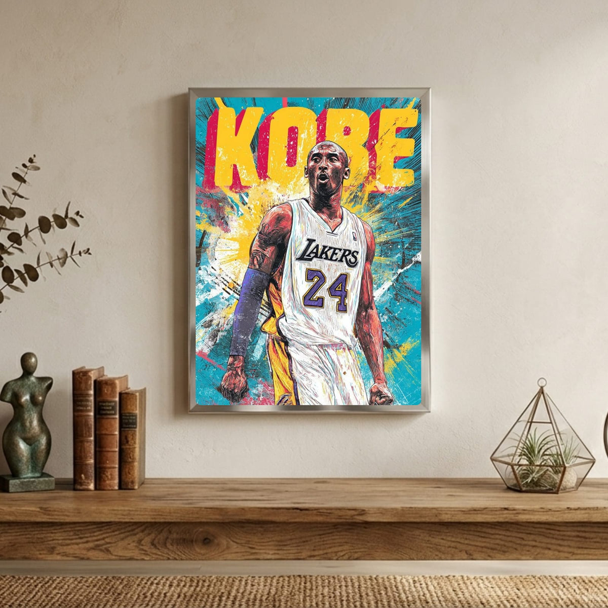Kobe Bryant - Basket poster con cornice