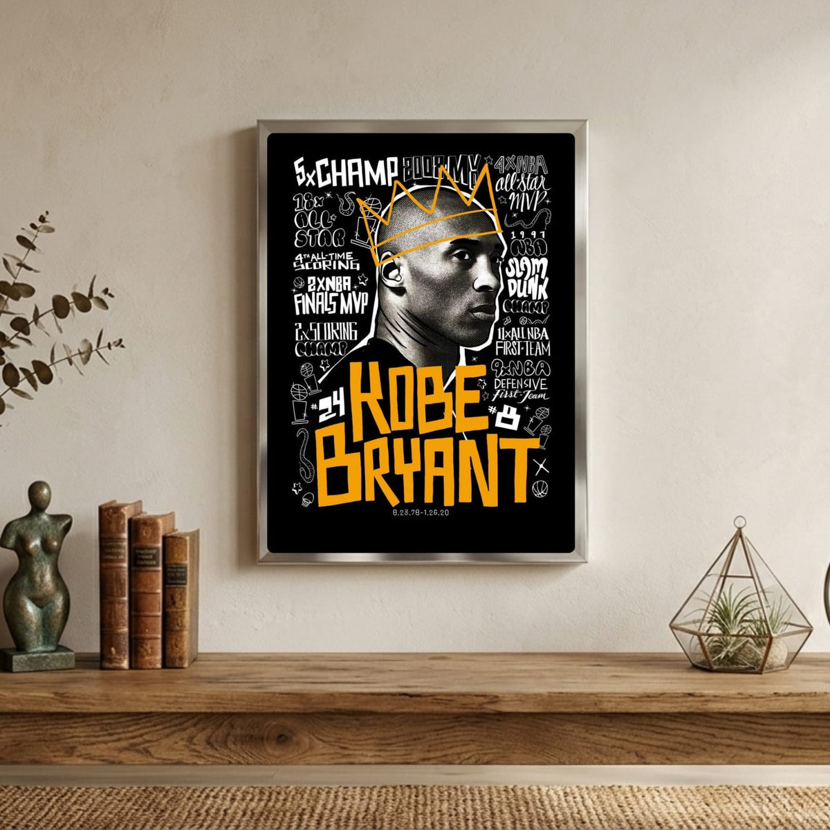 Kobe Bryant - Basket poster con cornice