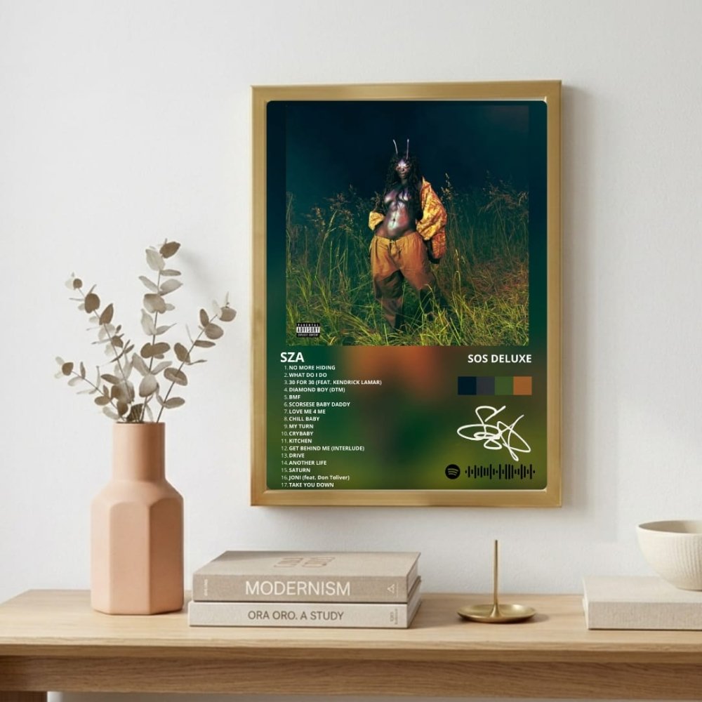 SZA - SOS Deluxe Poster with Frame - Vibes DistrictSZA - SOS Deluxe Poster with Frame GoldVibes District
