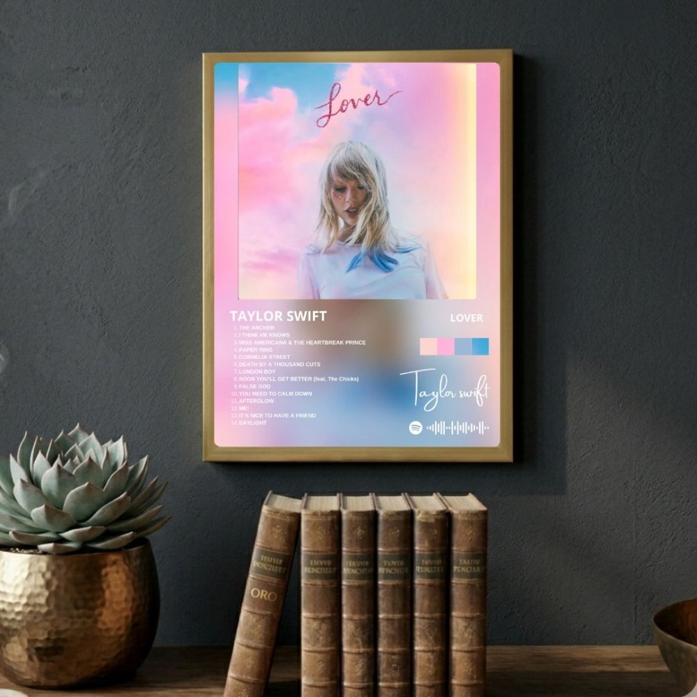 Taylor Swift - Lover Poster with Frame - Vibes DistrictTaylor Swift - Lover Poster with Frame poster BiancoVibes District
