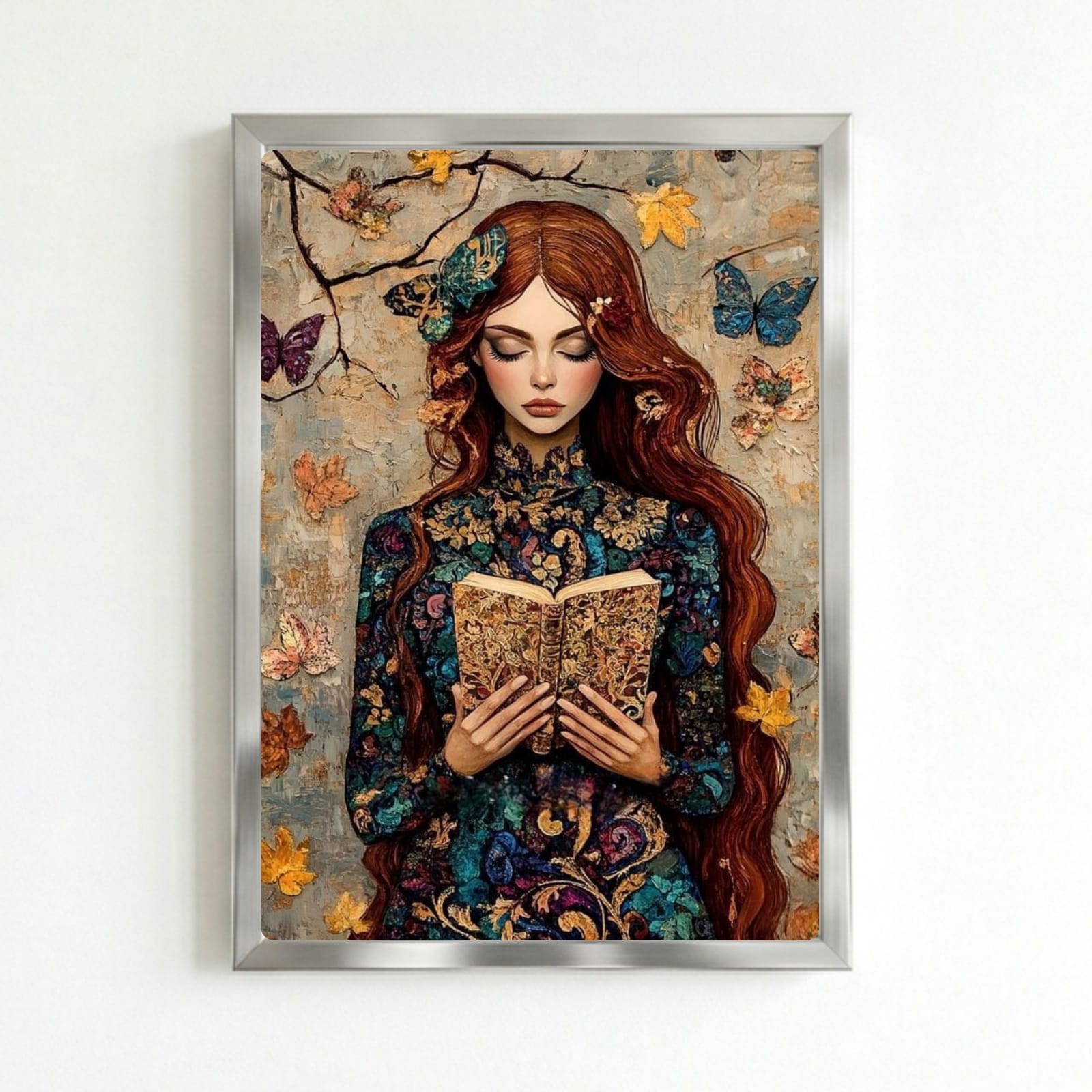 vintage girl with a book