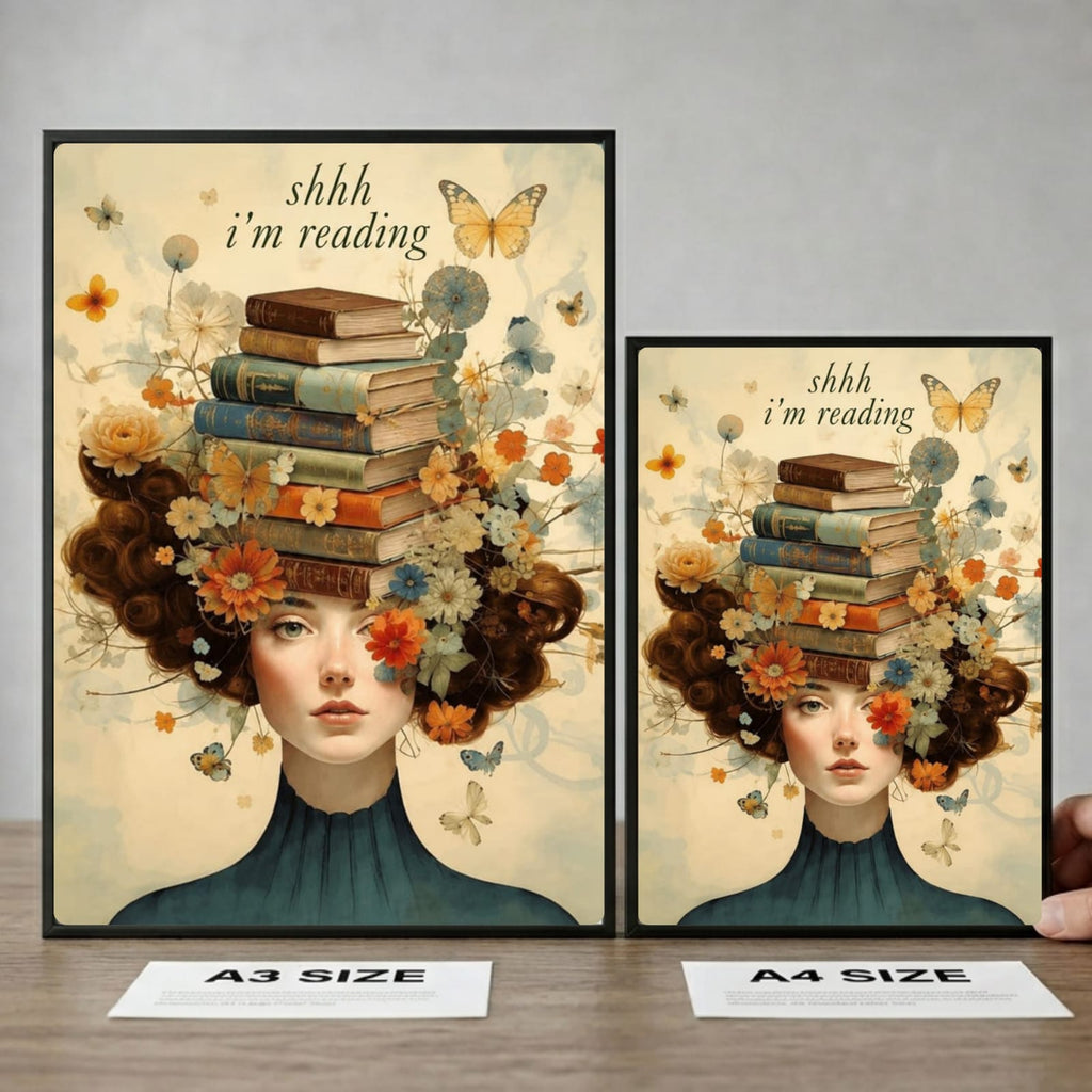 vintage girl with a book