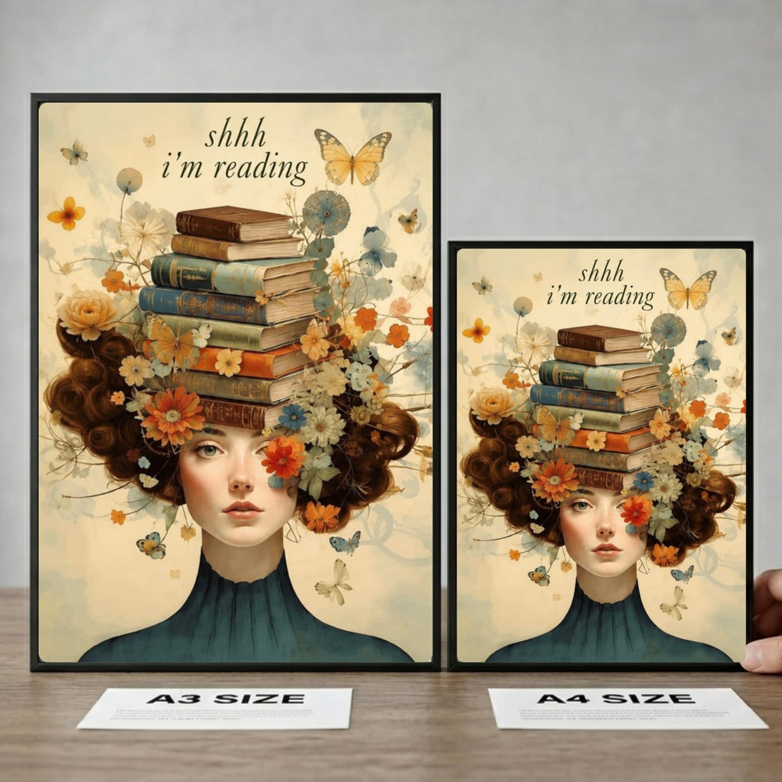 vintage girl with a book