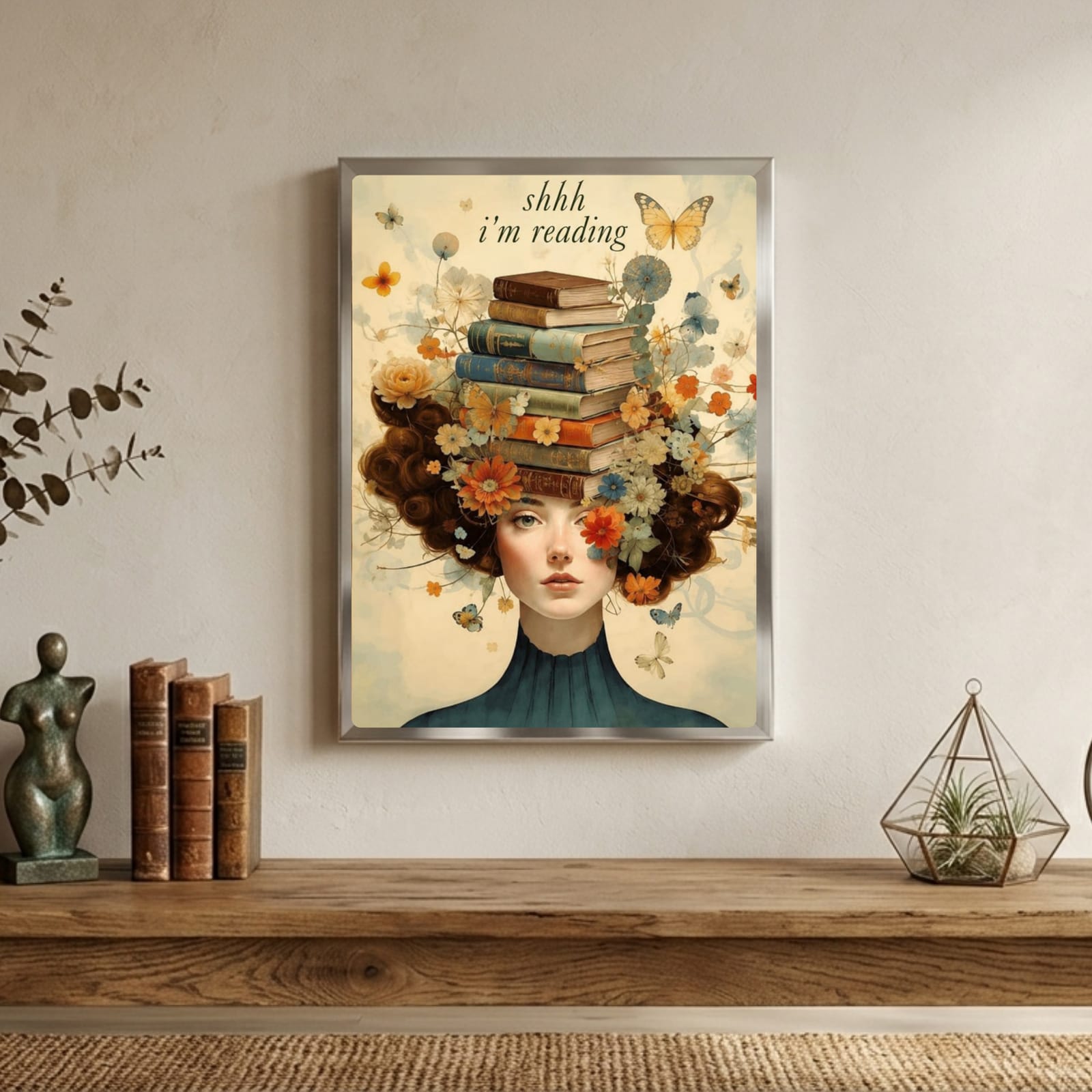 vintage girl with a book