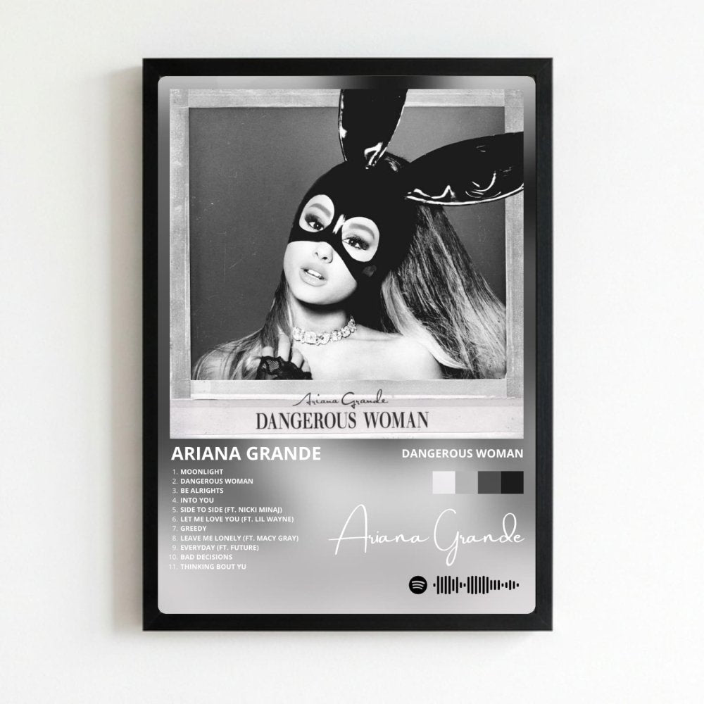 Ariana Grande – Dangerous Woman Poster with Frame - Vibes DistrictAriana Grande – Dangerous Woman Poster with Frame poster NeroVibes District
