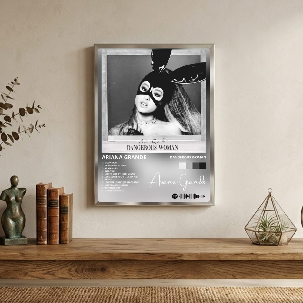 Ariana Grande – Dangerous Woman Poster with Frame - Vibes DistrictAriana Grande – Dangerous Woman Poster with Frame poster BiancoVibes District