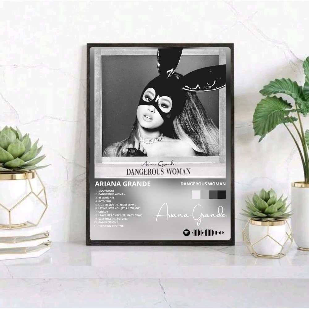 Ariana Grande – Dangerous Woman Poster with Frame - Vibes DistrictAriana Grande – Dangerous Woman Poster with Frame poster BiancoVibes District