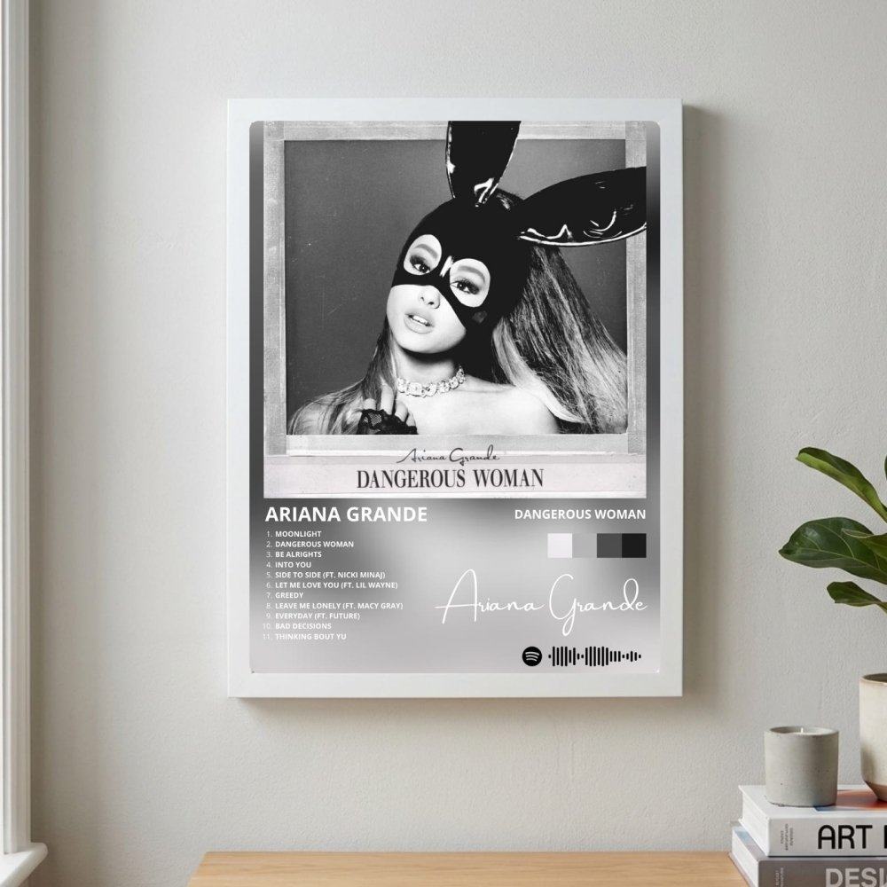 Ariana Grande – Dangerous Woman Poster with Frame - Vibes DistrictAriana Grande – Dangerous Woman Poster with Frame poster BiancoVibes District