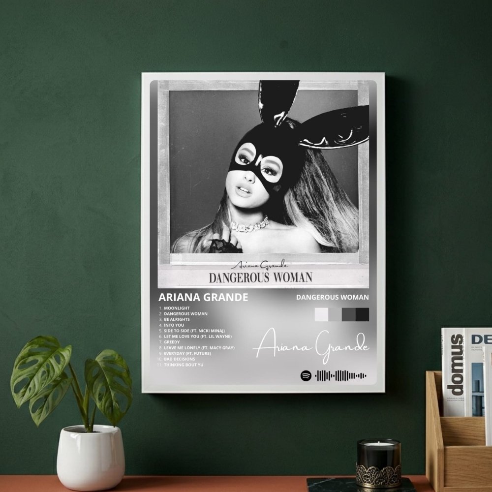 Ariana Grande – Dangerous Woman Poster with Frame - Vibes DistrictAriana Grande – Dangerous Woman Poster with Frame poster BiancoVibes District