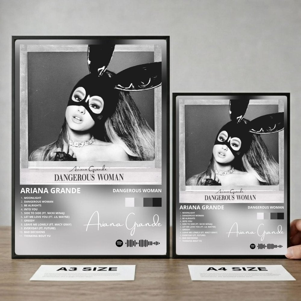 Ariana Grande – Dangerous Woman Poster with Frame - Vibes DistrictAriana Grande – Dangerous Woman Poster with Frame poster BiancoVibes District