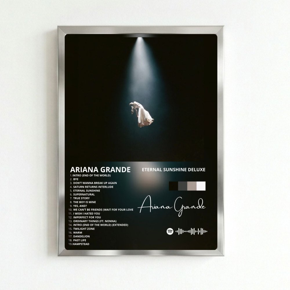 Ariana Grande – Eternal Sunshine Deluxe Poster with Frame - Vibes DistrictAriana Grande – Eternal Sunshine Deluxe Poster with Frame poster SilverVibes District