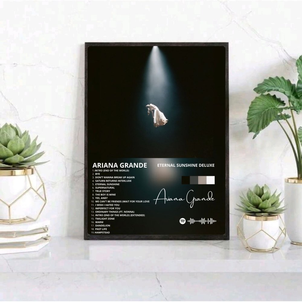 Ariana Grande – Eternal Sunshine Deluxe Poster with Frame - Vibes DistrictAriana Grande – Eternal Sunshine Deluxe Poster with Frame poster SilverVibes District
