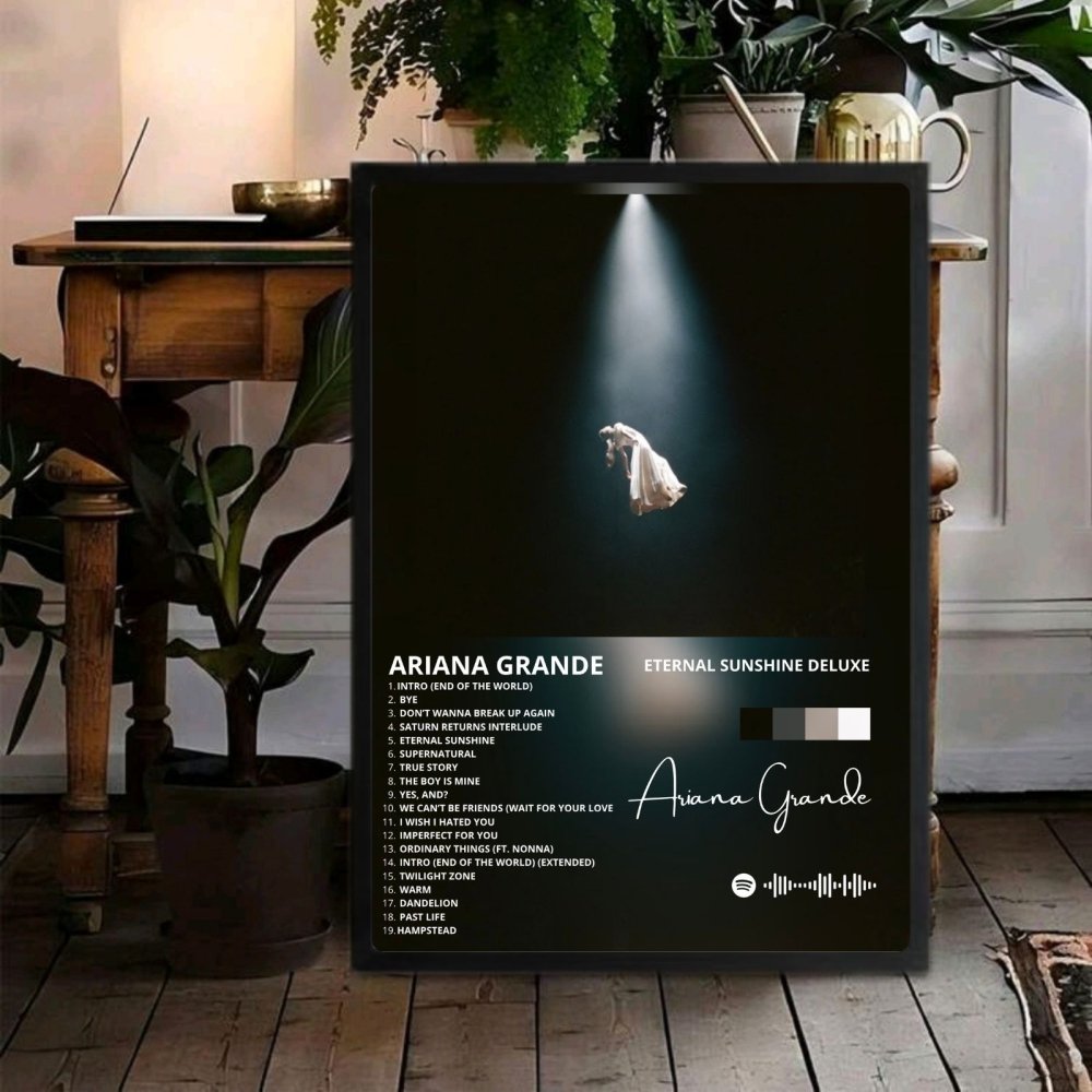 Ariana Grande – Eternal Sunshine Deluxe Poster with Frame - Vibes DistrictAriana Grande – Eternal Sunshine Deluxe Poster with Frame poster SilverVibes District