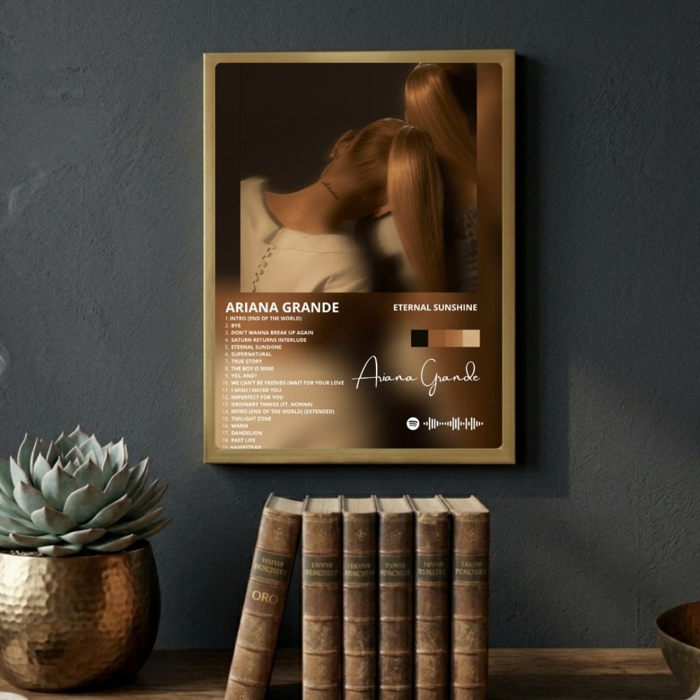 Ariana Grande – Eternal Sunshine Poster with Frame - Vibes DistrictAriana Grande – Eternal Sunshine Poster with Frame GoldVibes District