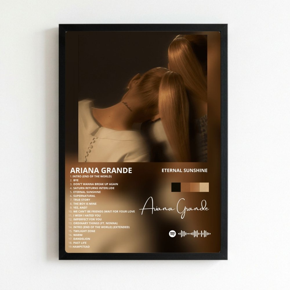 Ariana Grande – Eternal Sunshine Poster with Frame - Vibes DistrictAriana Grande – Eternal Sunshine Poster with Frame NeroVibes District