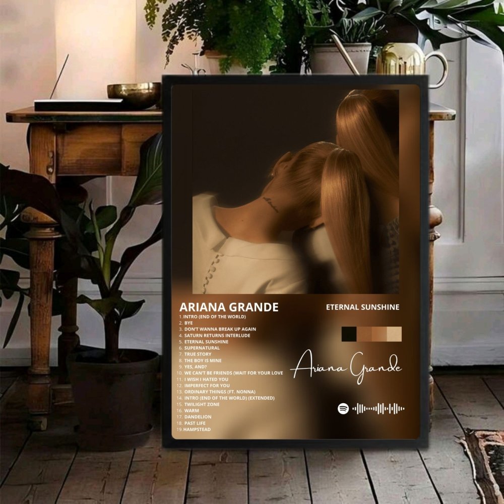 Ariana Grande – Eternal Sunshine Poster with Frame - Vibes DistrictAriana Grande – Eternal Sunshine Poster with Frame GoldVibes District