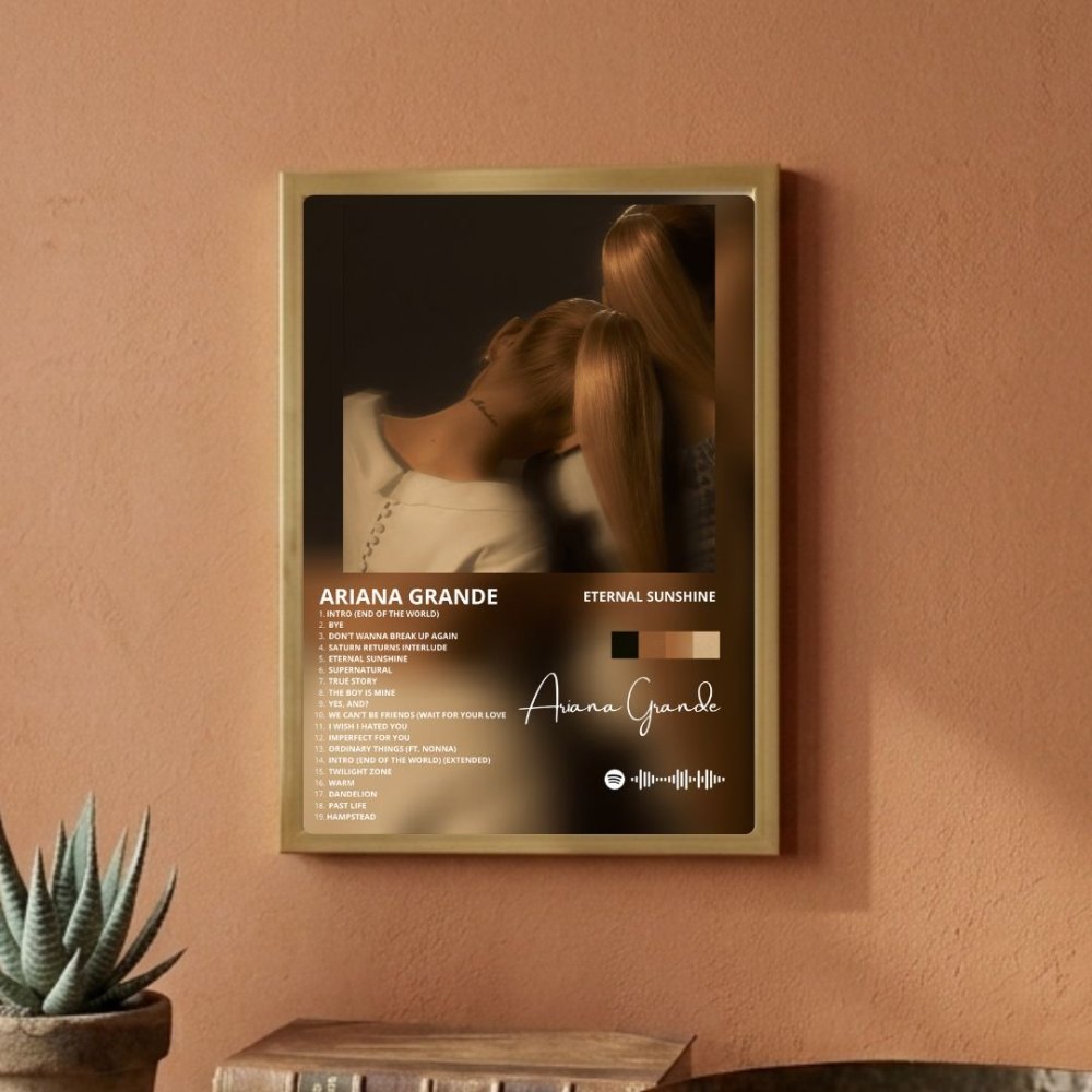 Ariana Grande – Eternal Sunshine Poster with Frame - Vibes DistrictAriana Grande – Eternal Sunshine Poster with Frame GoldVibes District