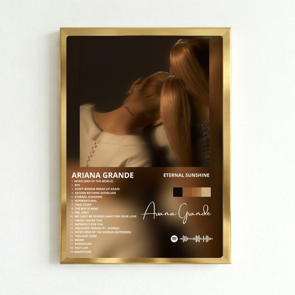 Ariana Grande – Eternal Sunshine Poster with Frame - Vibes DistrictAriana Grande – Eternal Sunshine Poster with Frame GoldVibes District