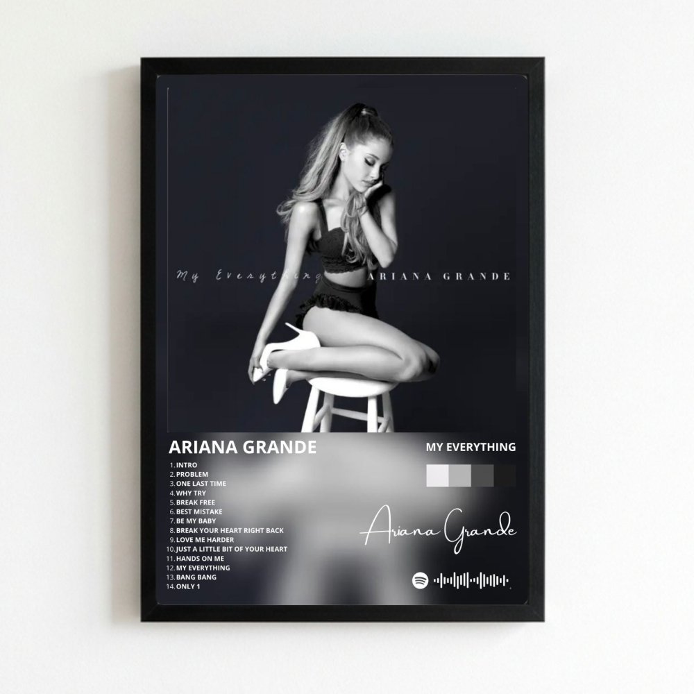 Ariana Grande – My Everything Poster with Frame - Vibes DistrictAriana Grande – My Everything Poster with Frame NeroVibes District