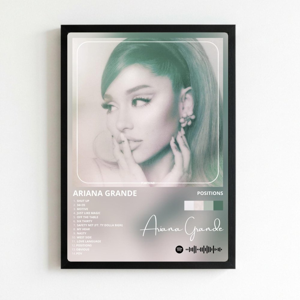 Ariana Grande – Positions Poster with Frame - Vibes DistrictAriana Grande – Positions Poster with Frame poster NeroVibes District