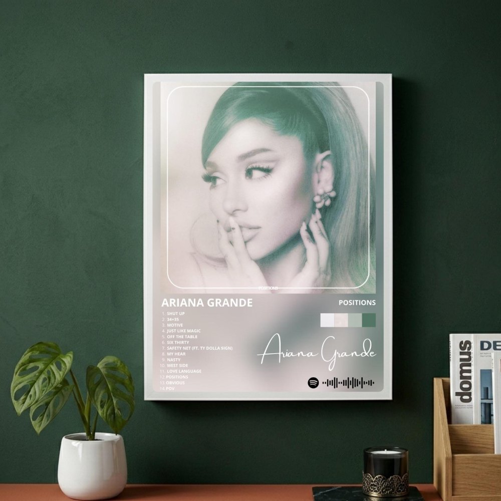 Ariana Grande – Positions Poster with Frame - Vibes DistrictAriana Grande – Positions Poster with Frame poster SilverVibes District