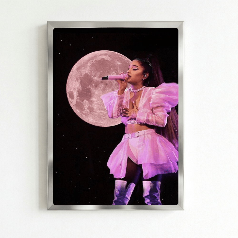 Ariana Grande Poster with Frame - Vibes DistrictAriana Grande Poster with Frame poster SilverVibes District