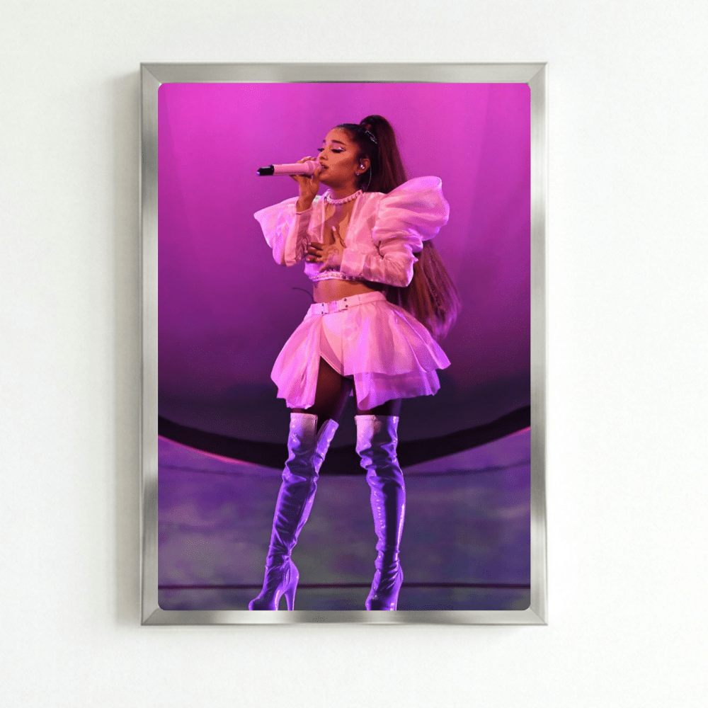 Ariana Grande Poster with Frame - Vibes DistrictAriana Grande Poster with Frame poster SilverVibes District