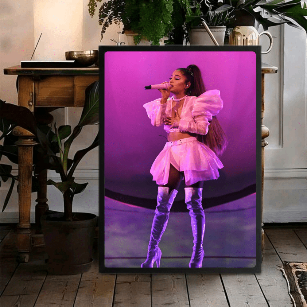 Ariana Grande Poster with Frame - Vibes DistrictAriana Grande Poster with Frame poster GoldVibes District