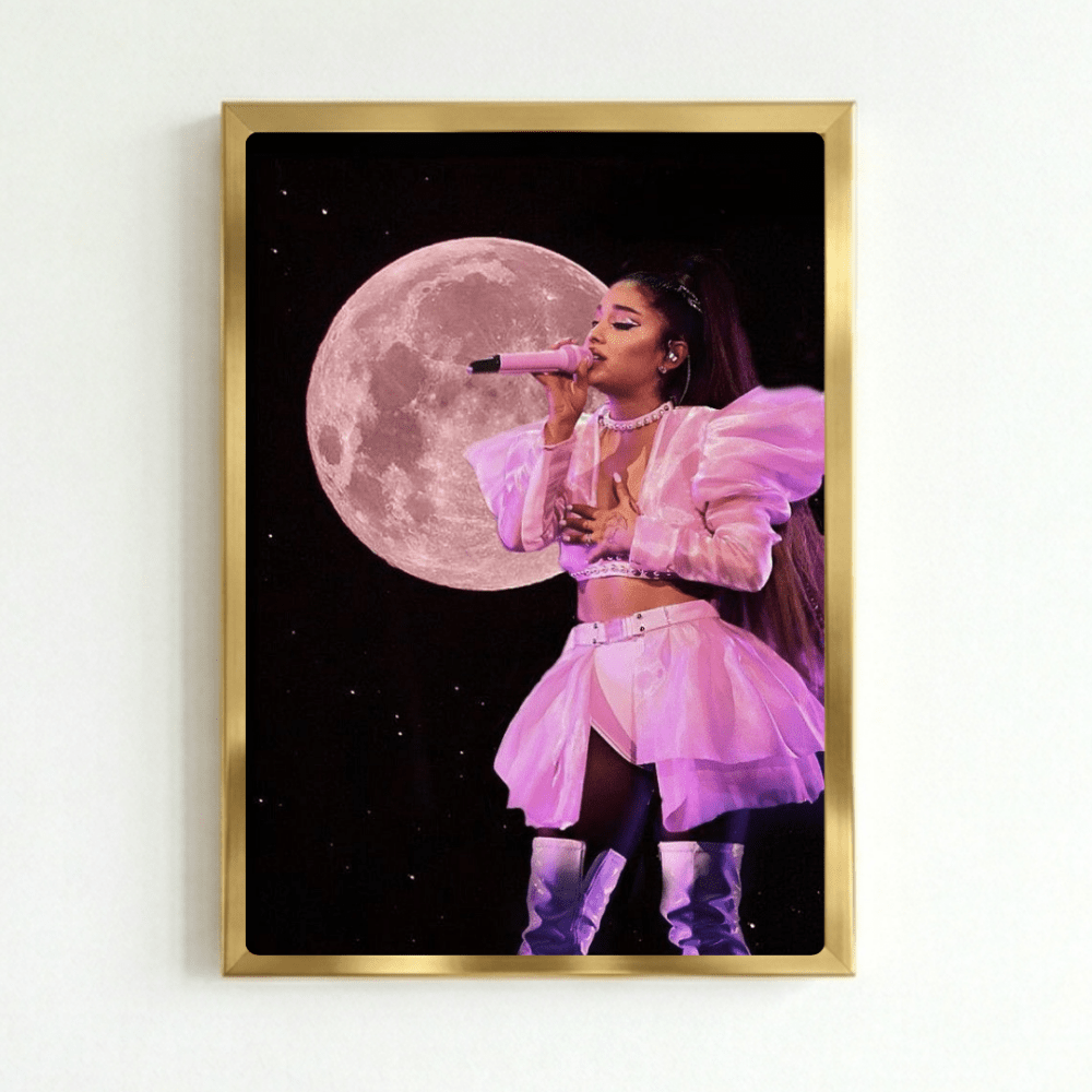 Ariana Grande Poster with Frame - Vibes DistrictAriana Grande Poster with Frame poster GoldVibes District