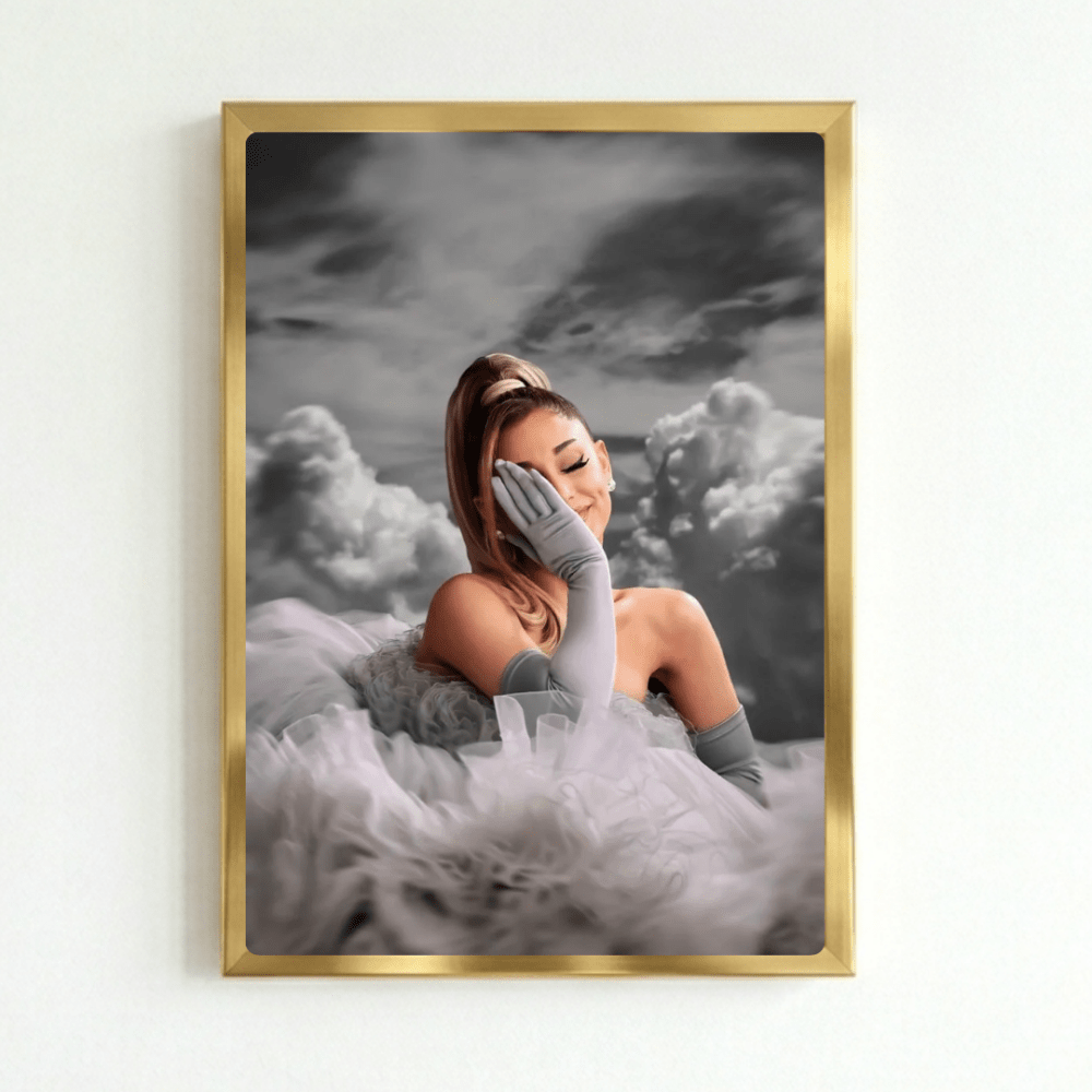Ariana Grande Poster with Frame - Vibes DistrictAriana Grande Poster with Frame poster GoldVibes District