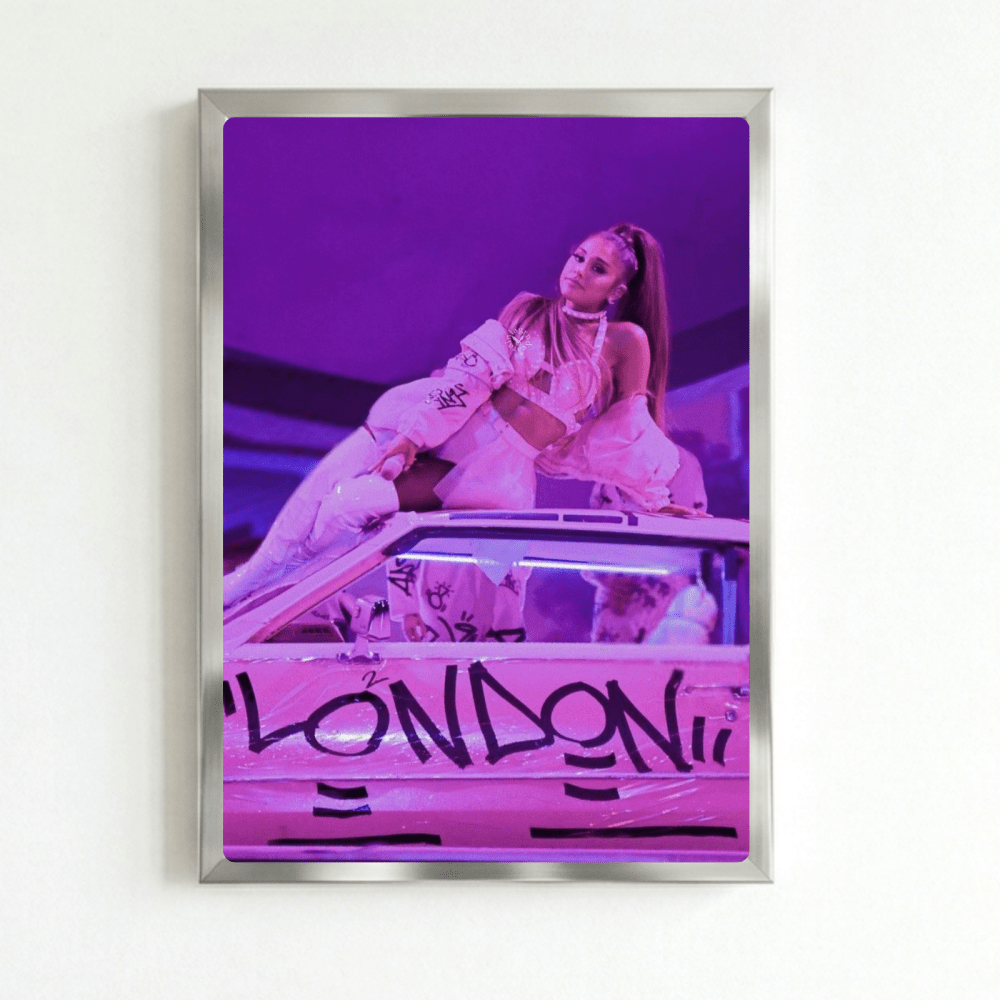 Ariana Grande Poster with Frame - Vibes DistrictAriana Grande Poster with Frame poster SilverVibes District